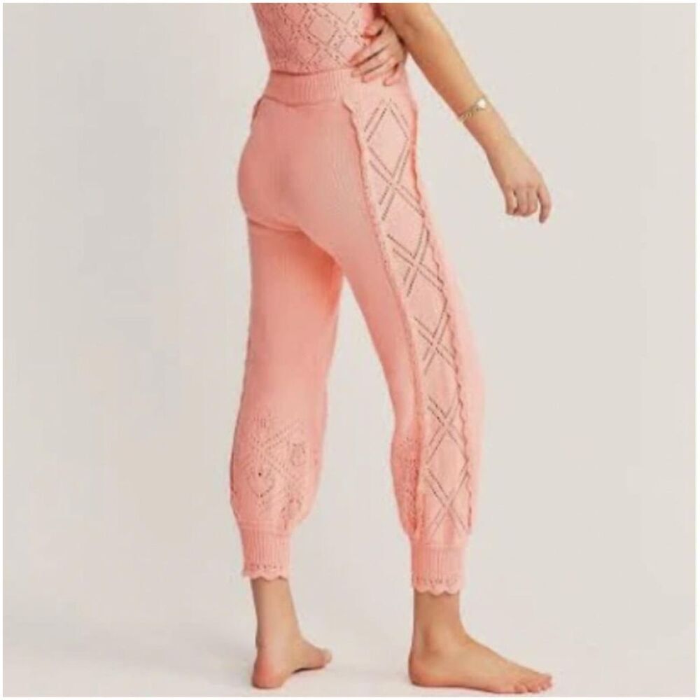 Loveshackfancy Nyla Joggers In Peach Melba Xs - image 6